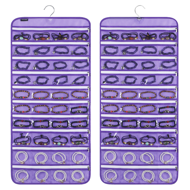 Hanging Jewelry Organizer with Zippered Pockets Buy closet hanging